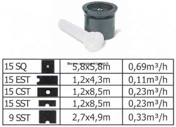 tuyere arrosage rectangulaire